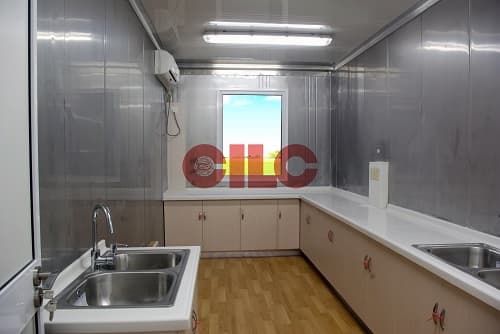 offshore accommodation container with kitchen and laundry